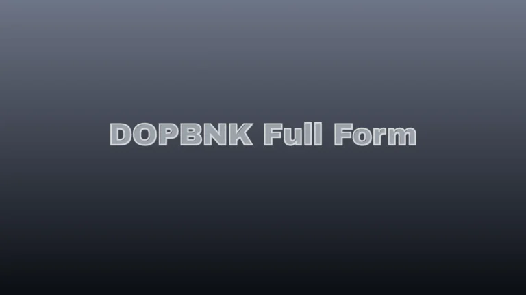 DOPBNK Full Form