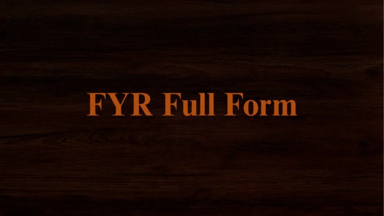 FYR Full Form