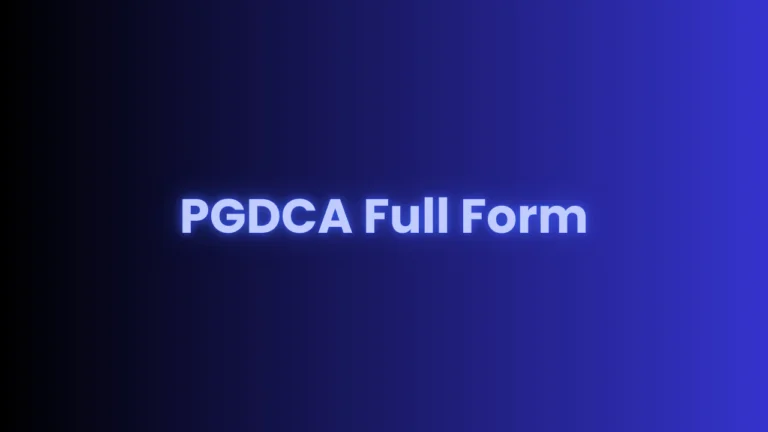 PGDCA Full Form