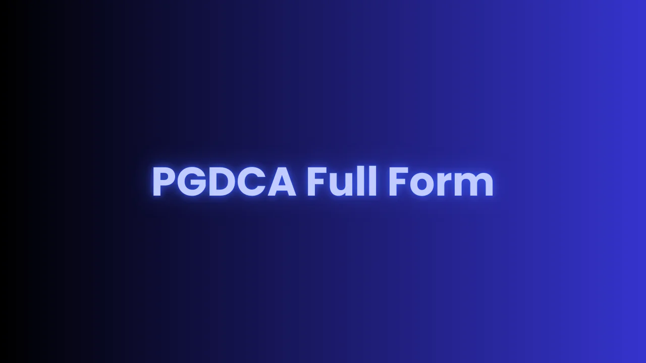 PGDCA Full Form