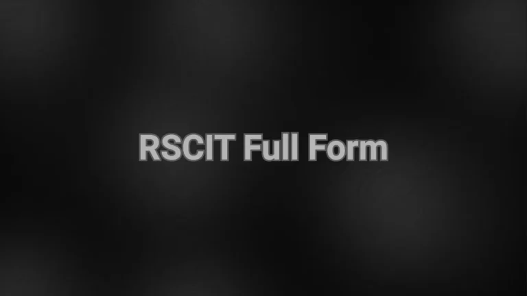 RSCIT Full Form