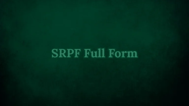 SRPF Full Form