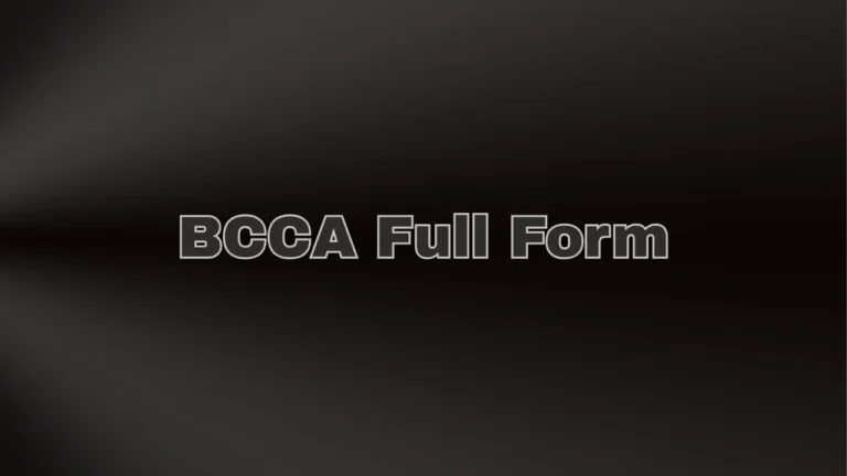 BCCA Full Form