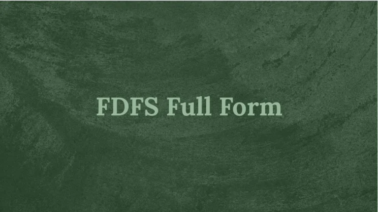 FDFS Full Form