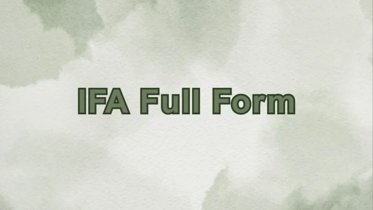 IFA Full Form