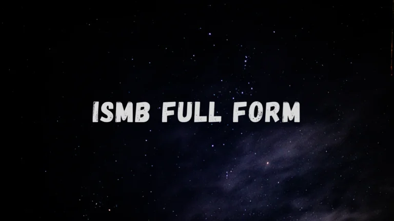 ISMB Full Form