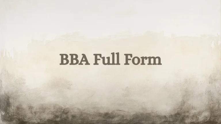 BBA Full Form