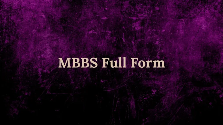 MBBS Full Form