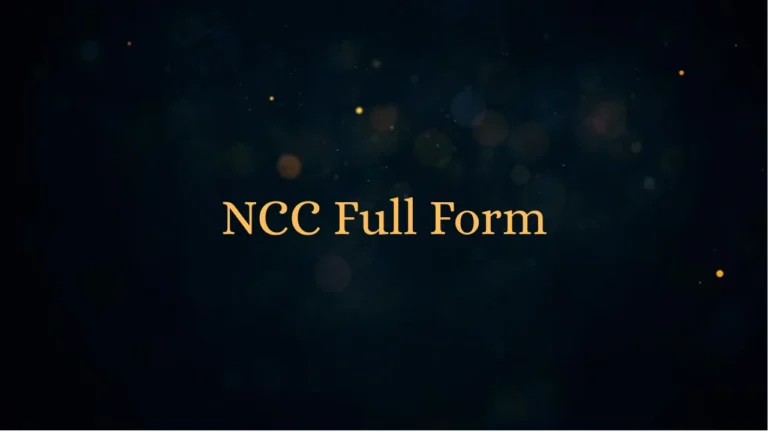 NCC Full Form