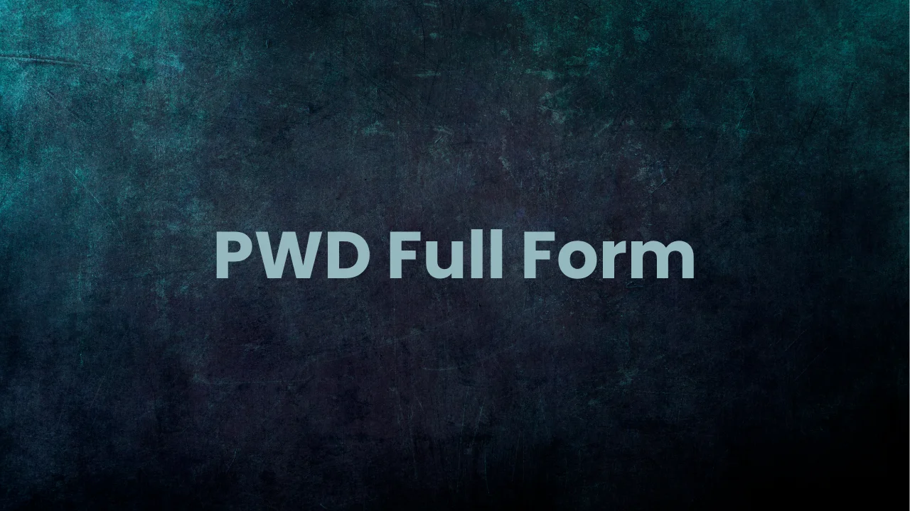 PWD Full Form