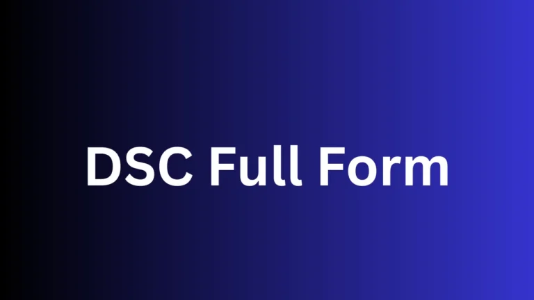 DSC Full Form