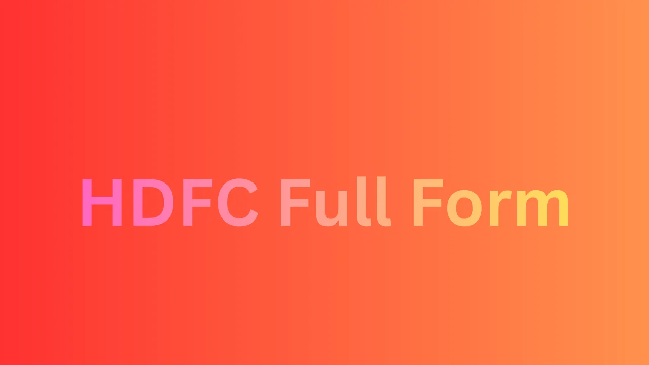 HDFC Full Form