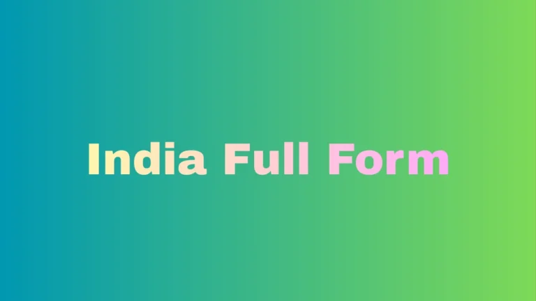 India Full Form