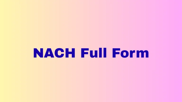 NACH Full Form