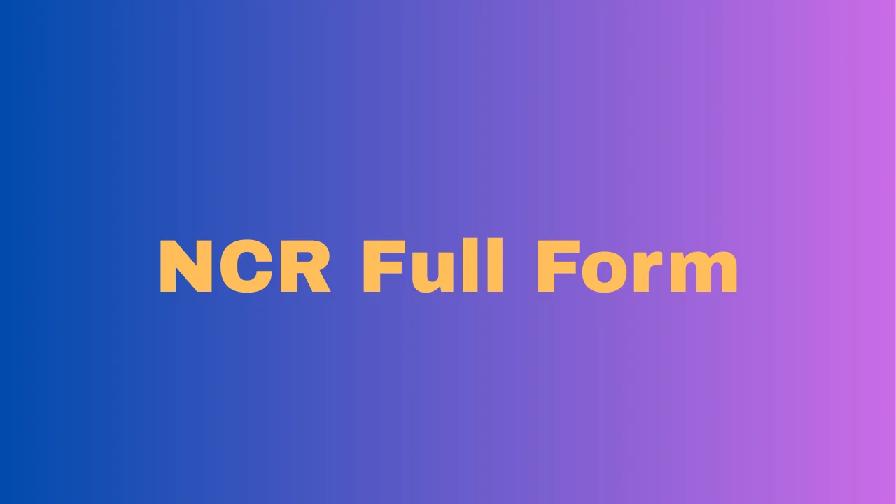 NCR Full Form