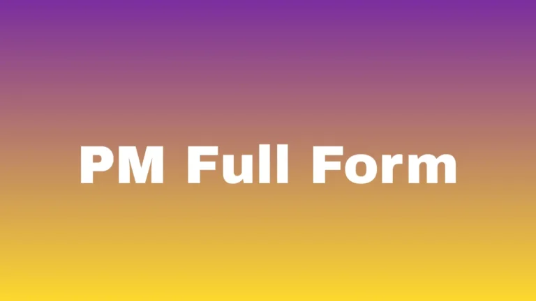 PM Full Form