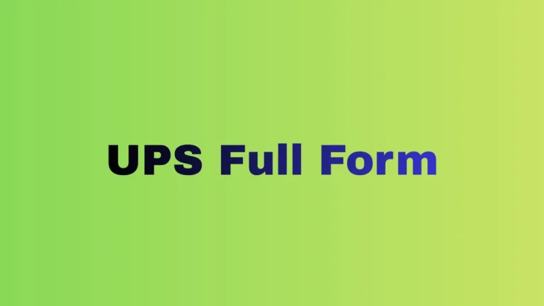 UPS Full Form