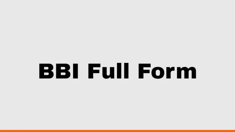 BBI Full Form