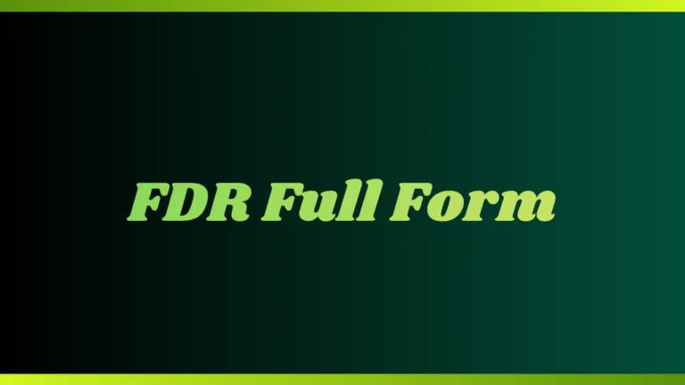 FDR Full Form