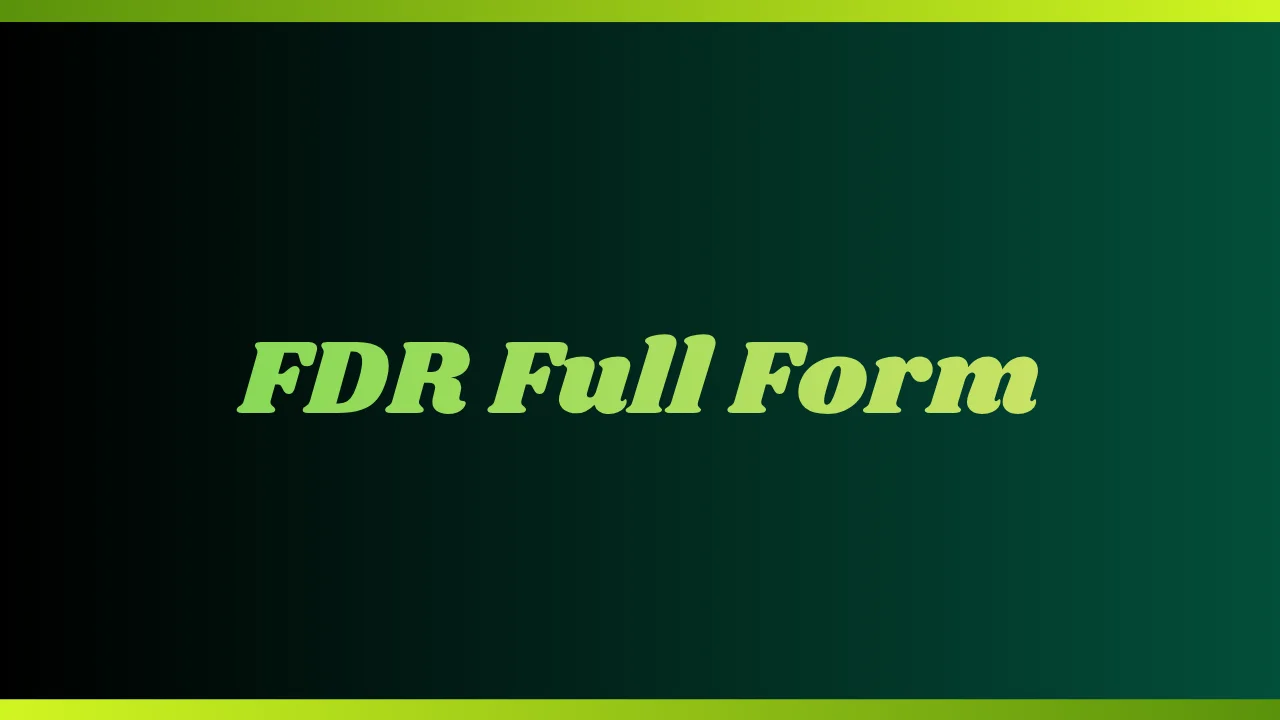 FDR Full Form
