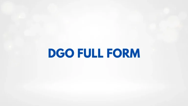 DGO Full Form