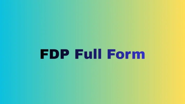FDP Full Form