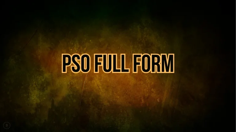 PSO Full Form Meaning Explained Simply