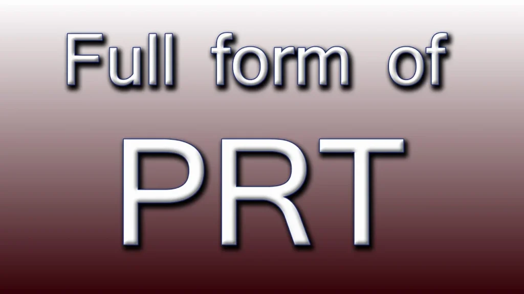 PRT teacher full form in Business