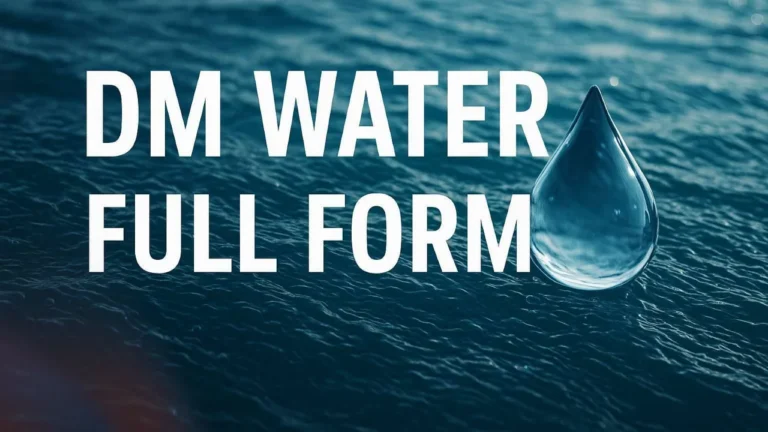 DM Water Full Form