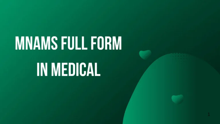 MNAMS Full Form in Medical
